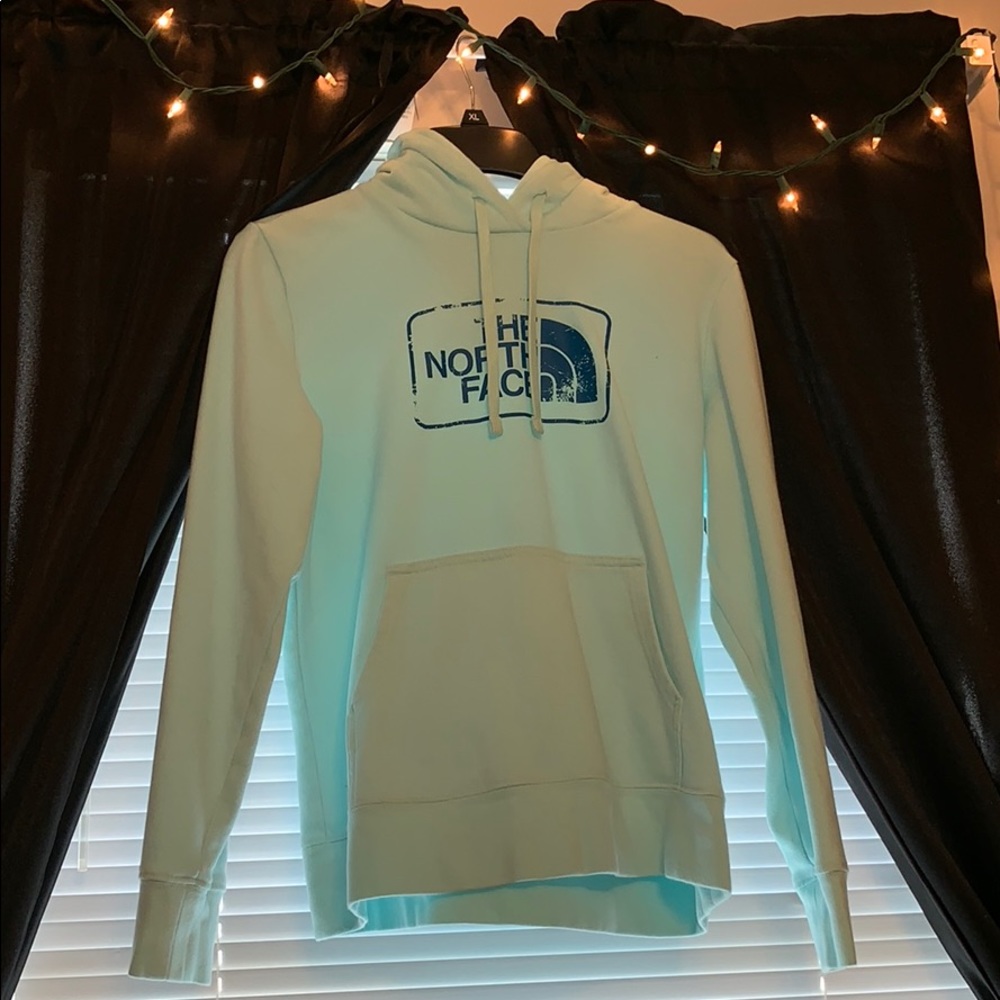 Light blue North Face hoodie